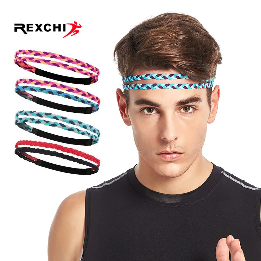 REXCHI ткань Эластичный Йога Спортивный напульсник оголовье силиконовые противоскользящие Для женщин Для мужчин волос Фитнес для волейбол теннис бег