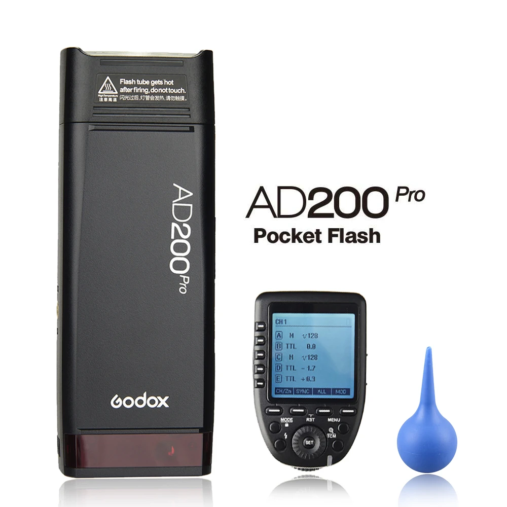 AD200PRO with xpro Напольный светильник-вспышка Godox AD200Pro 200Ws ttl 2,4G 1/8000 HSS 0,01-1,8 s с аккумулятором 2900mAh - Цвет: AD200PRO with xpro