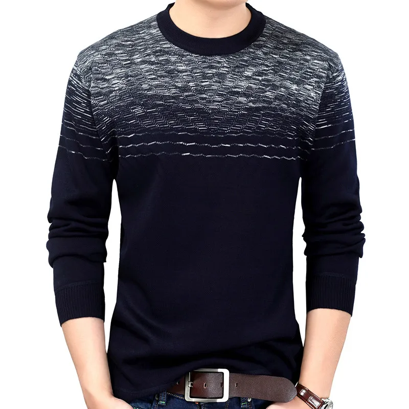 

New Brand Mens Wear Slim Fit Knitwear Designer Pullover Striped Men Sweater Dress Thick Winter Warm Jersey Knitted Sweaters