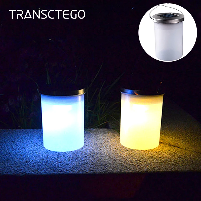 Led Solar Hanging Lamp Lights For Garden Decoration Outdoor Waterproof Panel Powered Pathway Jar Camping | Лампы и освещение
