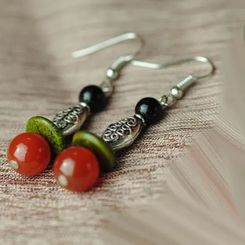 Модные Винтажные висячие серьги тибетские серебряные покрытые этническими