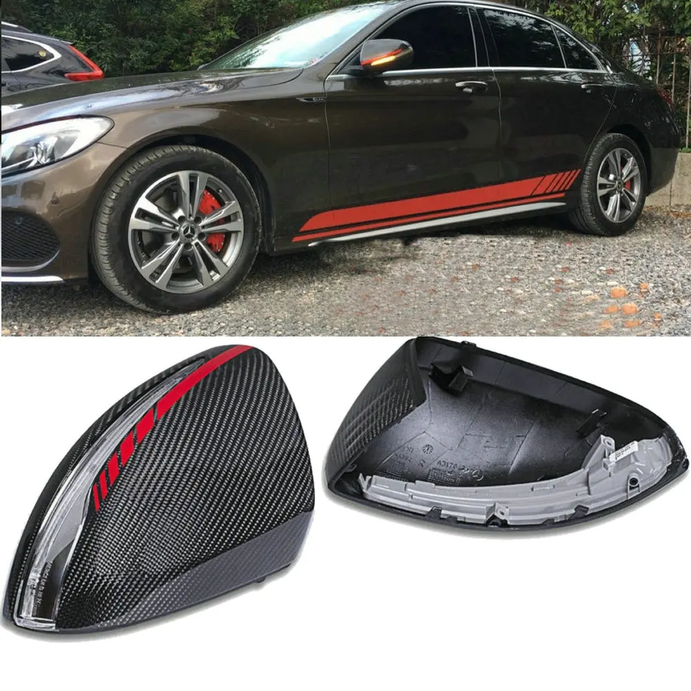 Фонарь автомобильные наклейки боковые зеркальные крышки для Mercedes Benz W205 X205 W222 W213