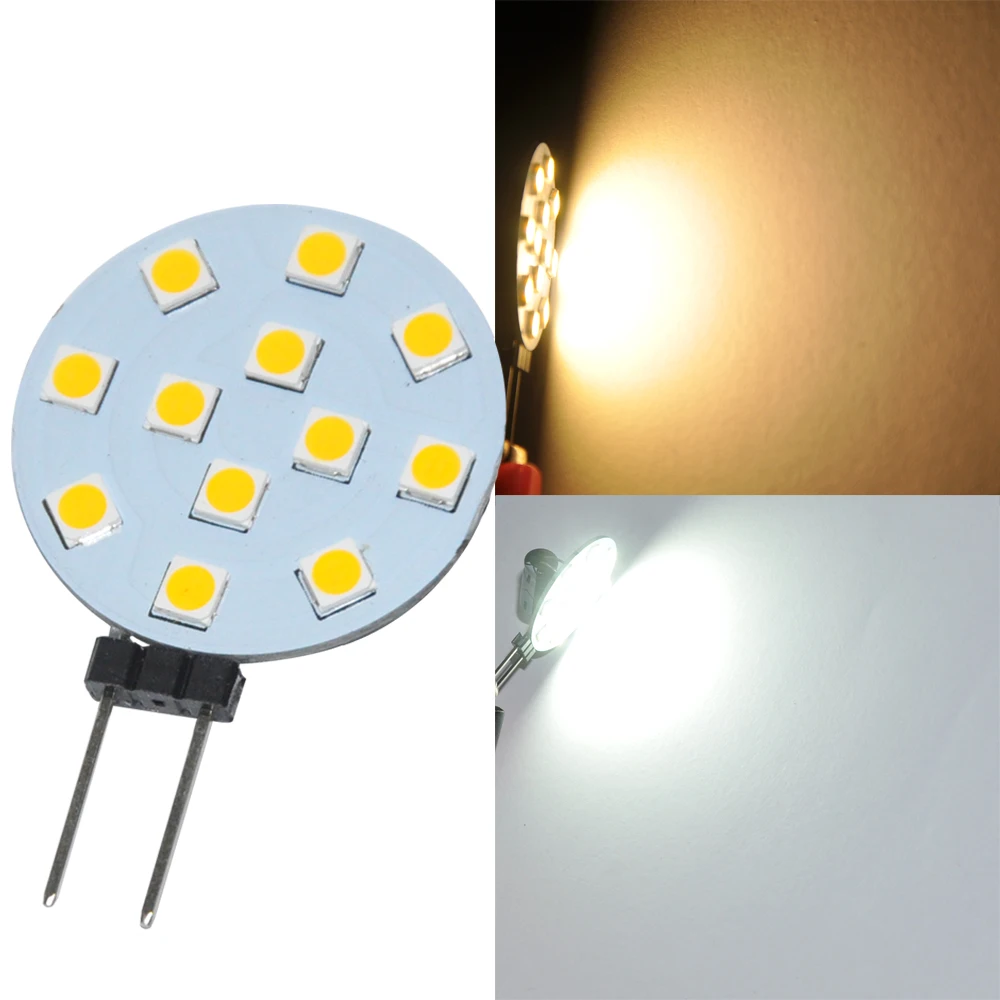 10 шт. 3 5 Вт G4 LED 3030 12SMD 180 градусов белый морской Кемпер светодиодное освещение RV