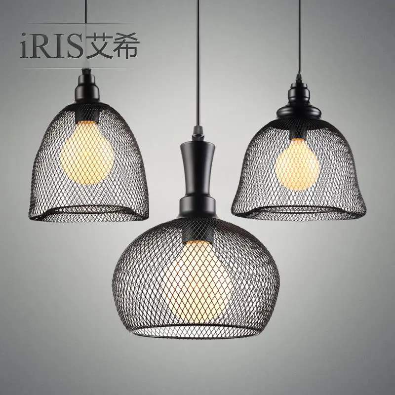 Retro Loft Style Industrial Lamp Vintage Pendant Light Fixtures With Metal Cages Lustre Para Sala | Освещение