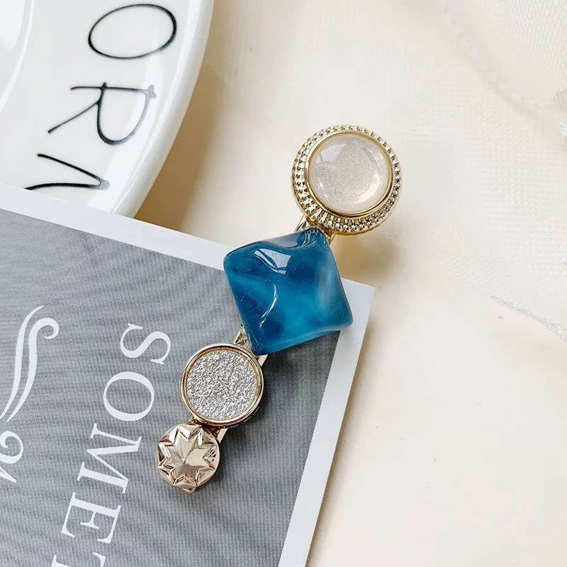 1 шт милый ацетат прямоугольник шпилька для волос из сплава металлов головные