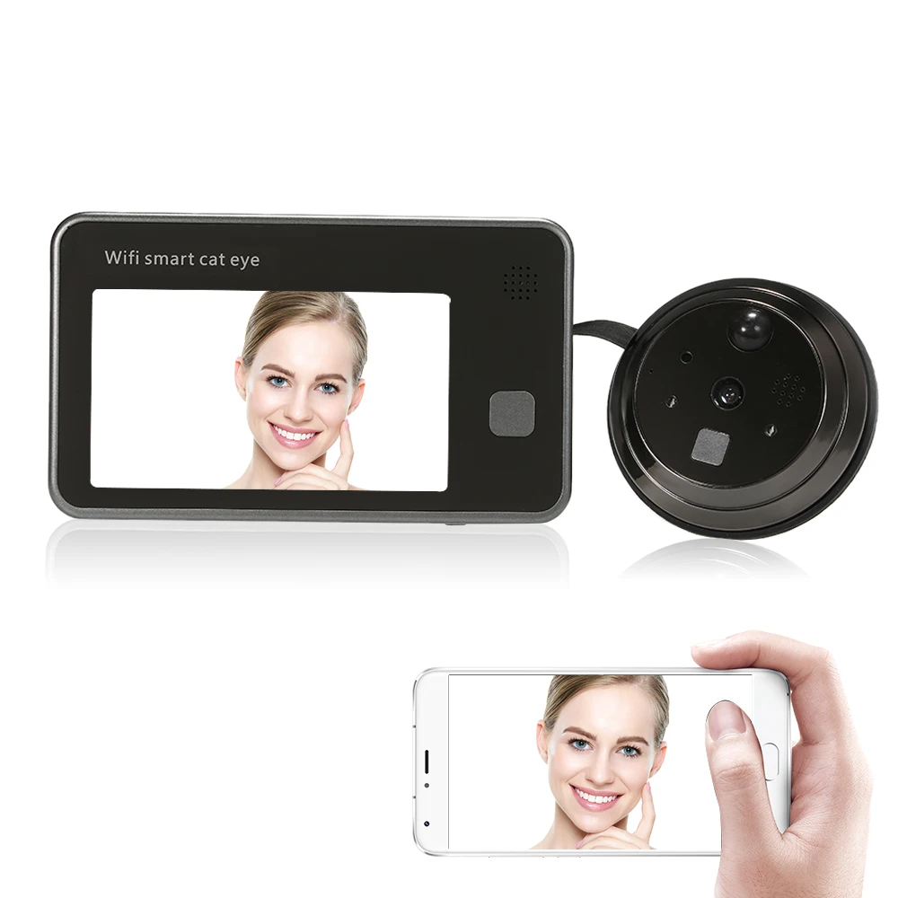 720P Wi Fi визуальное вызывное устройство телефон двери 4 3 &quotмонитор Беспроводной 2