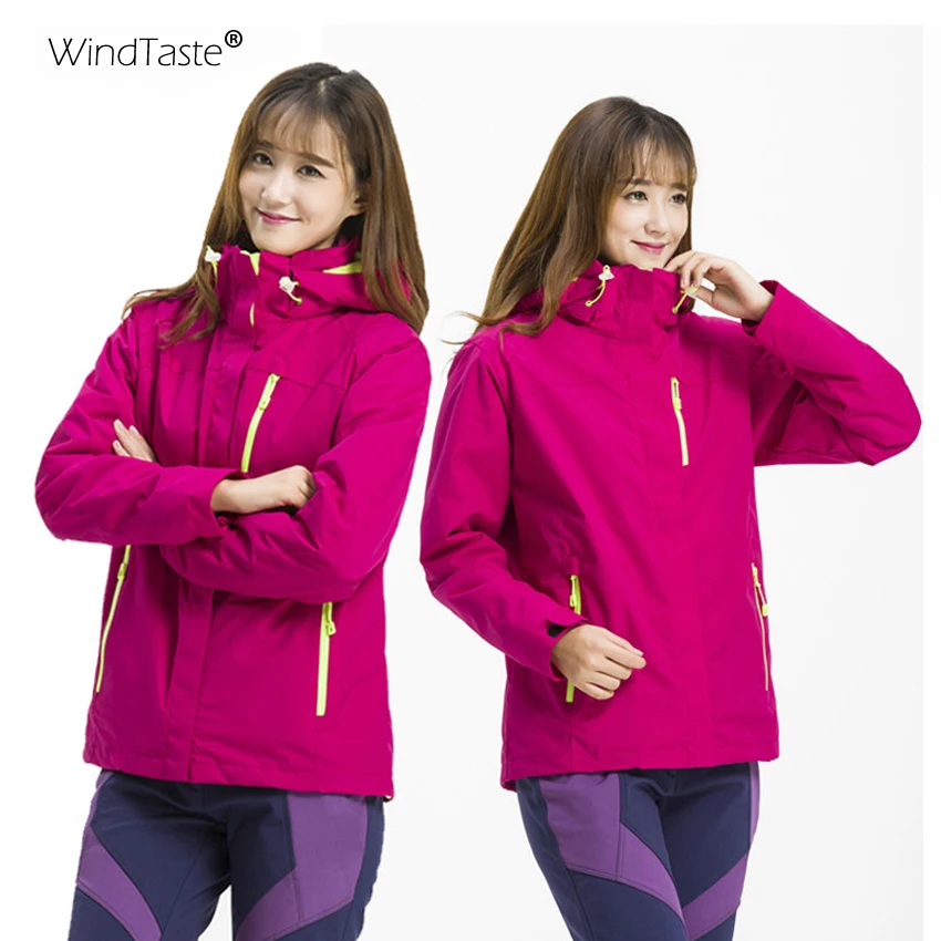 WindTaste женская зимняя флисовая куртка из 2 предметов для походов на открытом