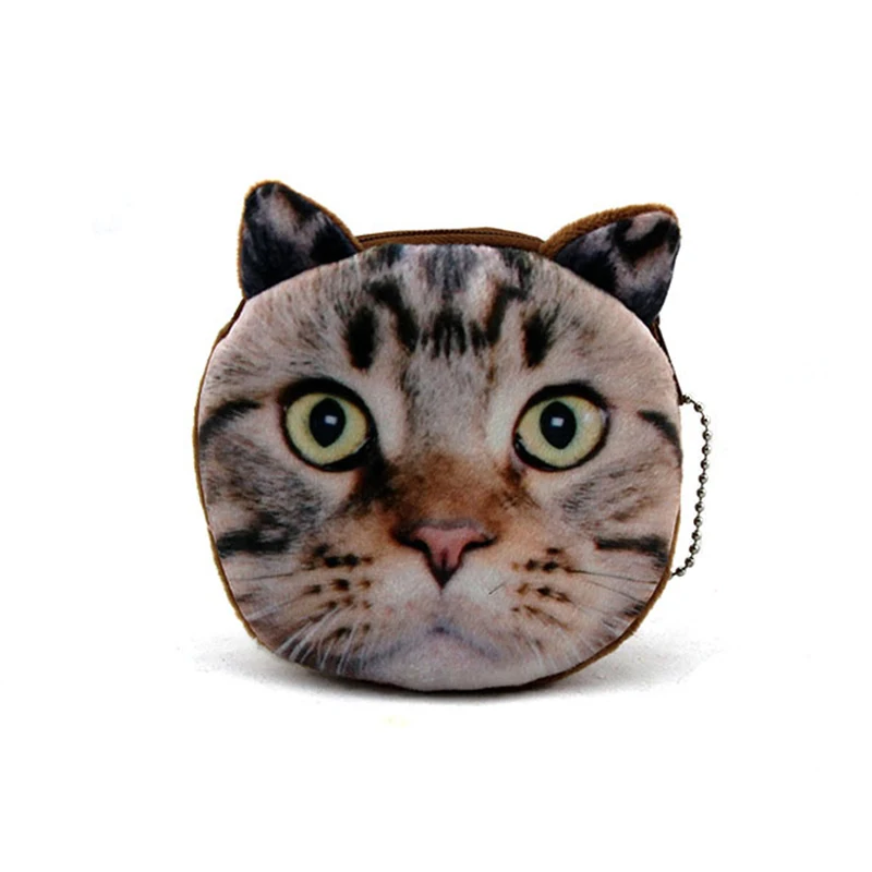 BLEVOLO Мультяшные животные принты Кошельки для монет 3D Meow звезда кошельки унисекс Щенок Плюшевые молнии маленький кошелек сумки для монет милый нулевой кошелек