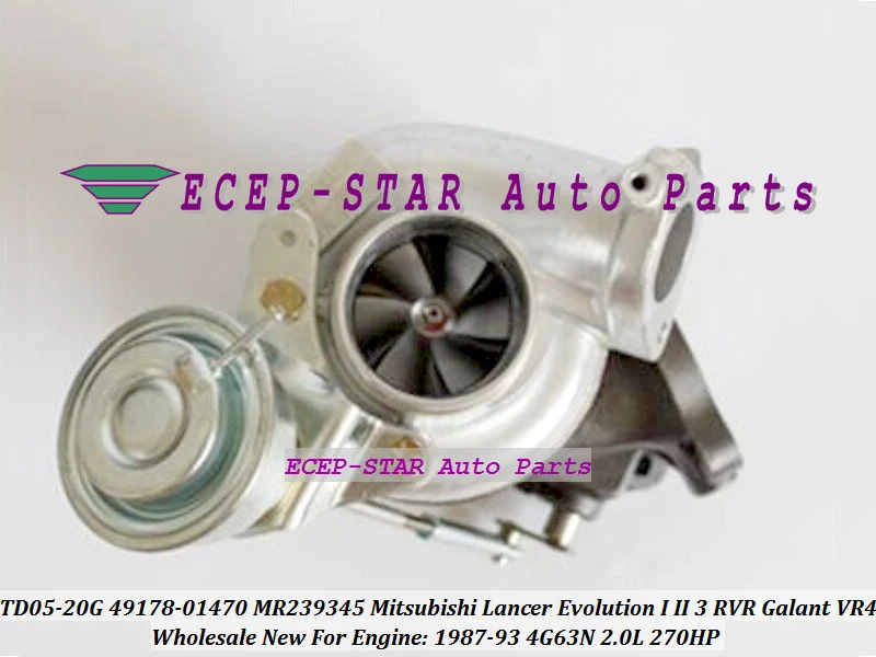 TD05 20G 49178 01470 4917801470 MR239345 турбо для Mitsubishi Lancer Evolution I II III RVR Galant VR4 1987 93 4G63N 2.0L 270HP|turbo turbo