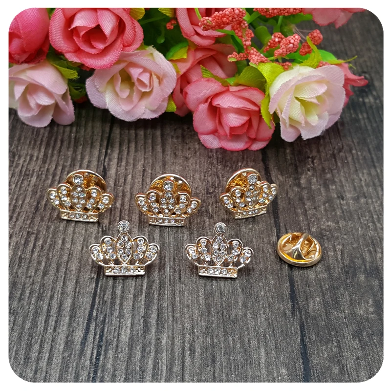 MOOSA Aulic Design Fashion Broches Tiara and Crown Shape Rhinestone Brooches for Scarf Suit Coat Decoration Party Gifts | Украшения и
