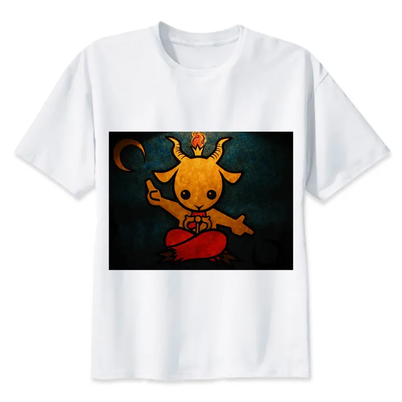 

baphomet cute 2017 fashion short t shirt printed Funny t-shirt men tops MR2813