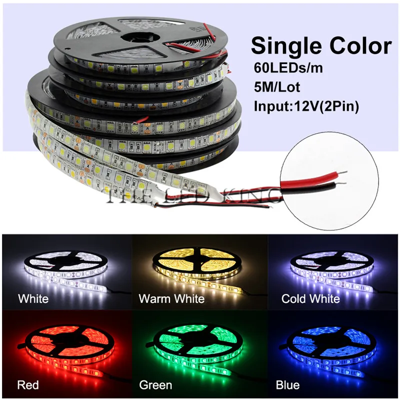 5 м водонепроницаемый 12 В светодиодный ленточный светильник 5050 RGB RGBW RGBWW розовый