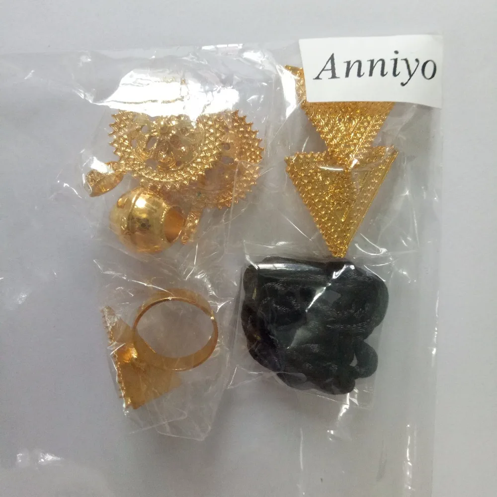 Anniyo новый набор ювелирных изделий Habesha в эфиопском стиле золотого цвета