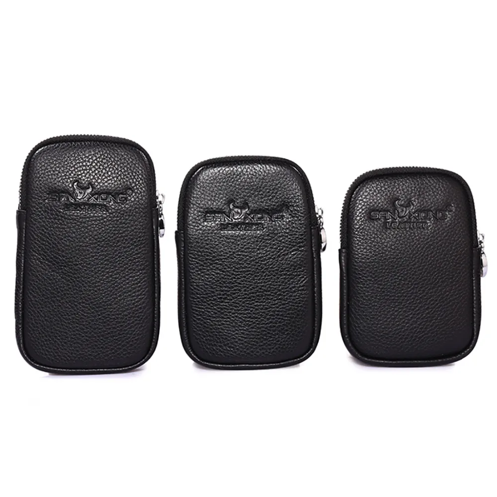 Первый слой воловья кожа сотовый/мобильный телефон чехол крючок кожаный пояс