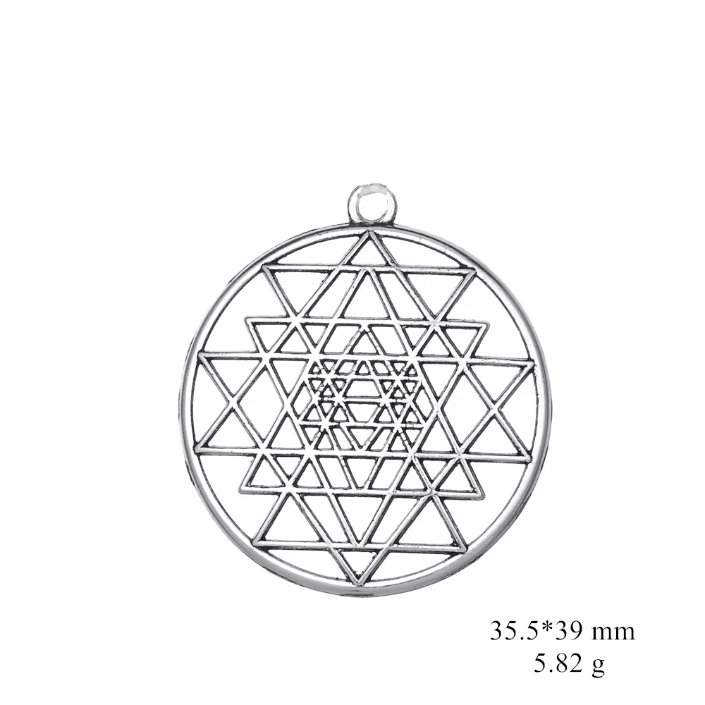 Dawapara Sri Yantra Португалия Мандала языческие Панк Подвески для самостоятельного
