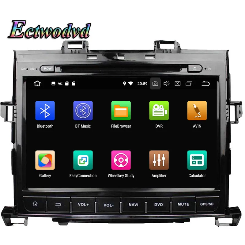 Ectwodvd 4G ram 32G rom Восьмиядерный Android 8 0 автомобильный DVD для Toyota Alphard 2007 2008 2009 2013 Радио