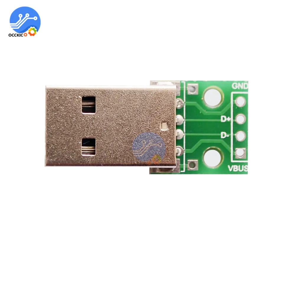 10 шт. USB к DIP адаптеру 4 штифта для 2 54 мм PCB платы папа разъем PBC конвертер Pinboard источник питания DIY Kit|usb supply|usb tousb