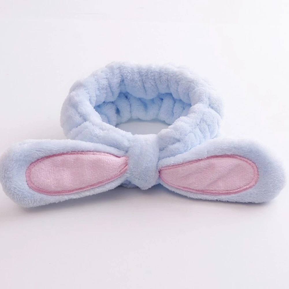 1 шт. мягкая резинка для волос с кроличьими ушками эластичная повязка умывания