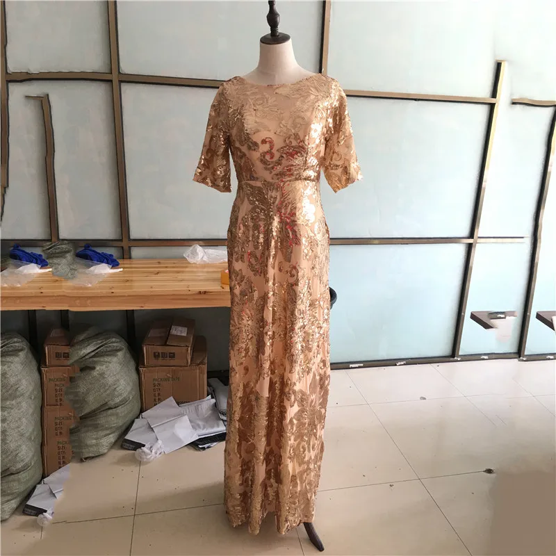 Golden Shiny Print Dress 2021 Party Women Plus Size XS-3XL Host Banquet Autumn Elegant Summer Dresses CX961 | Женская одежда
