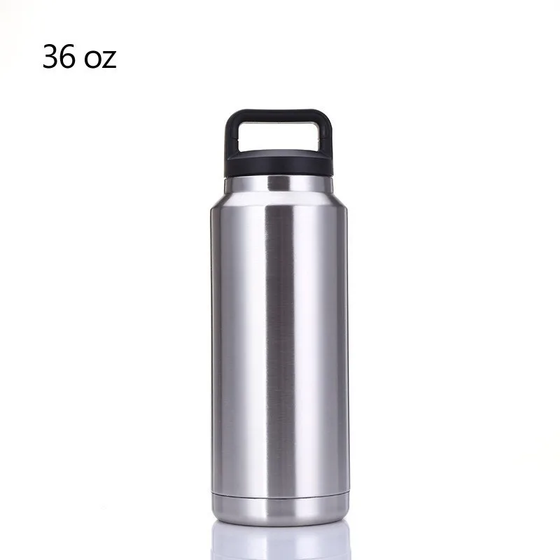 36oz 10/12/18/20/30/36/64OZ Нержавеющая сталь стакан Спорт на открытом воздухе бутылка для воды с крышкой BPA БЕСПЛАТНО Изолированные Кофе чашки - Цвет: 36oz