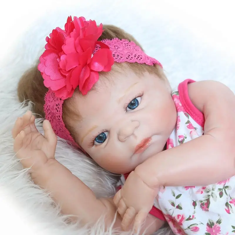 NPK ручной работы reborn baby 57 см 23 дюймов полная виниловая Кукла Реалистичная новорожденная Спящая кукла рождественский подарок сладкий ребенок