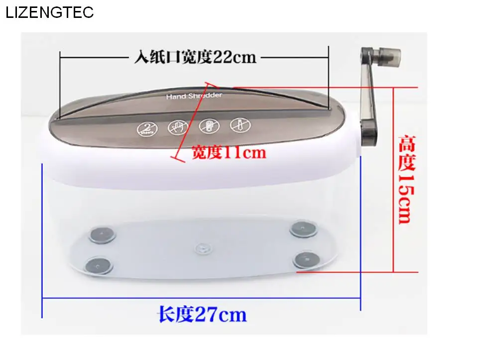 shipping lizengtec дизайн A4 Мини Многофункциональный ручной измельчитель бумаги