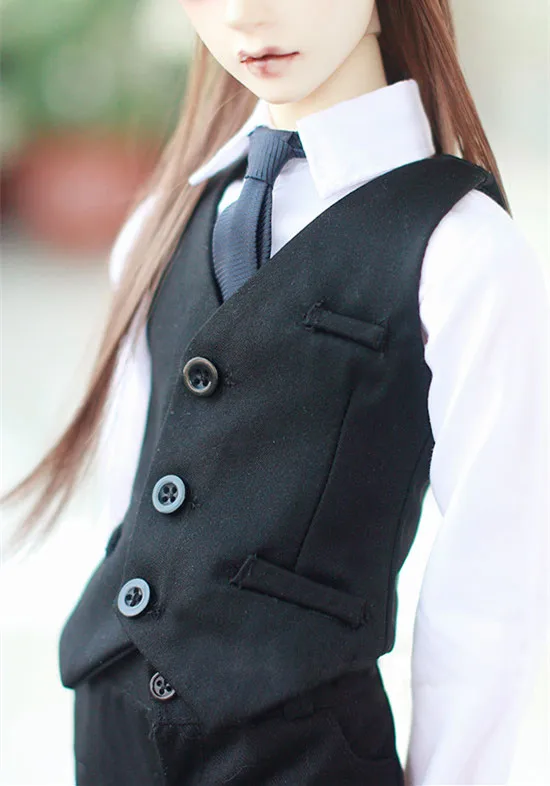 

BJD doll waistcoat black western-style clothes vest for 1/3 1/4 BJD SD DD MDD MSD SD17 Uncle SSDF doll clothes accessories