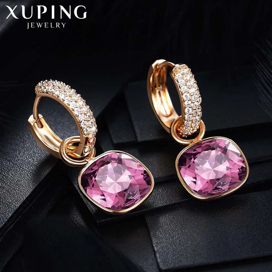 Xuping ювелирные изделия роскошные изысканные кристаллы от Swarovski позолоченные серьги для женщин День святого Валентина подарки M65-203