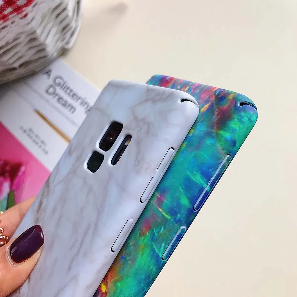 KISSACASE Модный чехол с мраморным рисунком для Samsung Galaxy S9 S8 Plus S7 Edge жесткий телефона