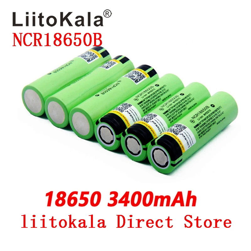 Аккумулятор LiitoKala NCR18650B 34B перезаряжаемая литиевая батарея 3 7 в 18650 3400 мАч |