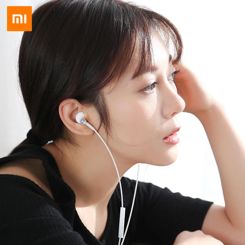 Xiaomi наушники Половина в ухо двойной драйвер блок динамик проводной управление с
