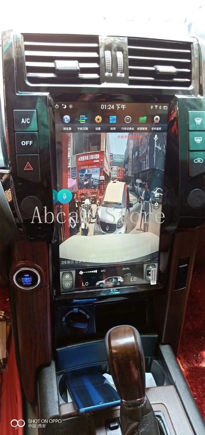13,6 ''Tesla стиль Android 8,1 PX6 ips автомобильный dvd-плеер gps навигация для Toyota Land Cruiser Prado 150 2010 2011 2012 2013 радио
