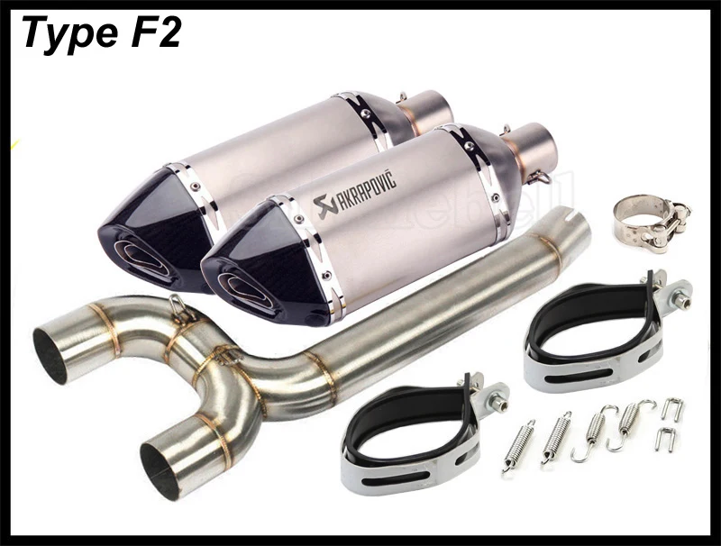 Type F1 Fz-6n akrapovic выхлопная труба мотоцикла из углеродного волокна глушитель труба полная система для yamaha fz6 выхлопная FZ6 S2 FAZER FZ6N FZ6S 2004-2010 - Цвет: Type F1