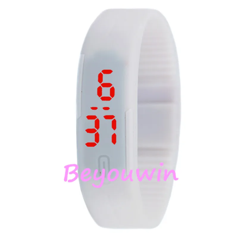 100 шт./лот модные светодиодные часы-браслет хит продаж спортивные цифровые для