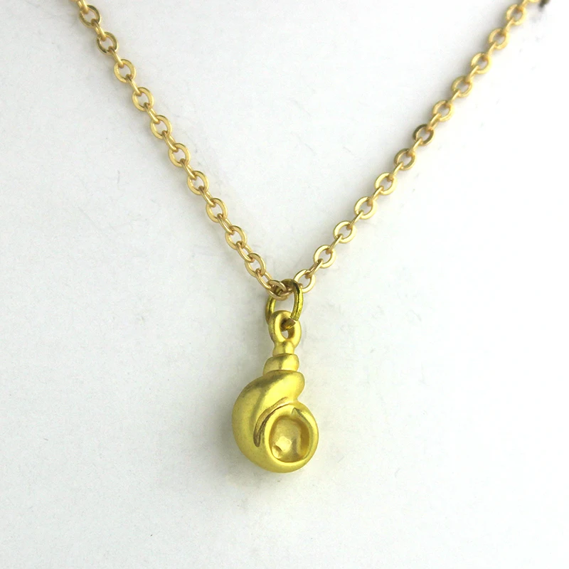 Кулон ракушка ожерелье золотистого цвета крошечное очарование модные ювелирные