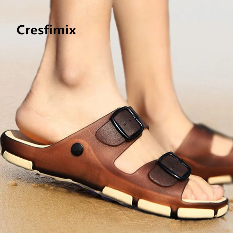 Cresfimix Sandalias/мужские модные удобные пляжные шлепанцы без шнуровки Крутые мужские