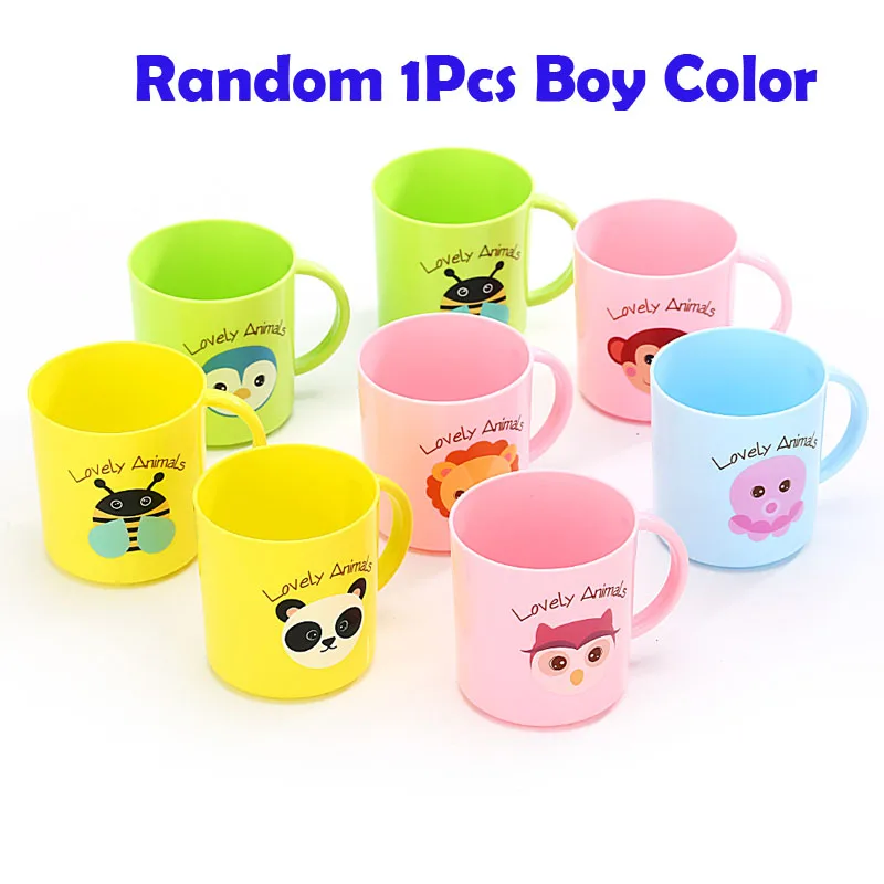 Random 1Pcs for Boy 250 мл детские чашки для кормления младенцев с ручкой кружка для завтрака домашняя чашка для напитков случайные Мультяшные чашки для кормления детей 1 шт - Цвет: Random 1Pcs for Boy