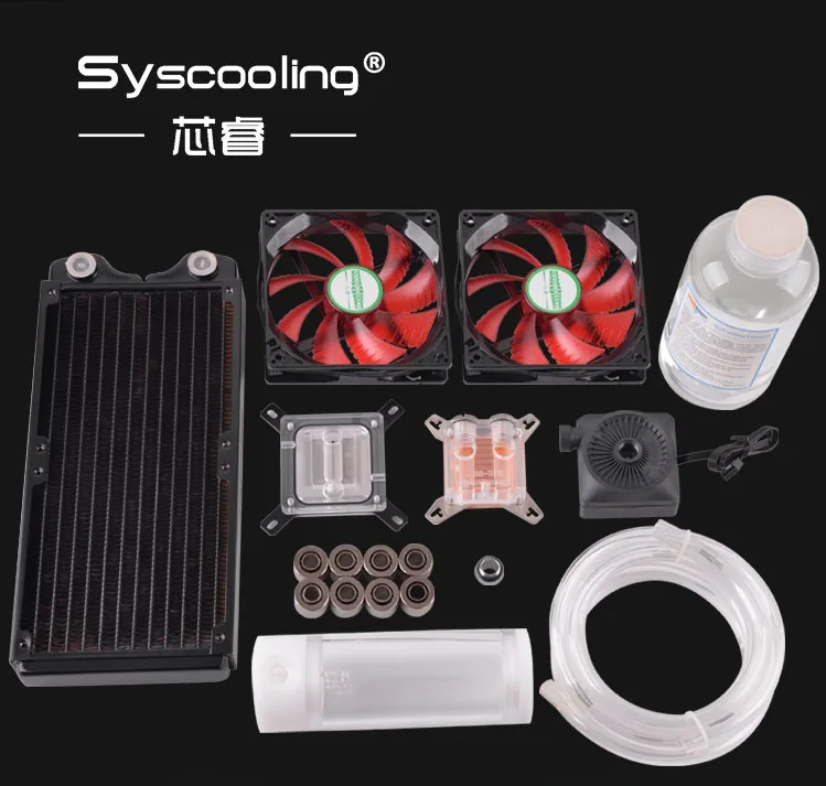 Syscooling новый дизайн наборы гибкого трубного охлаждения No.6 Intel CPU медный радиатор