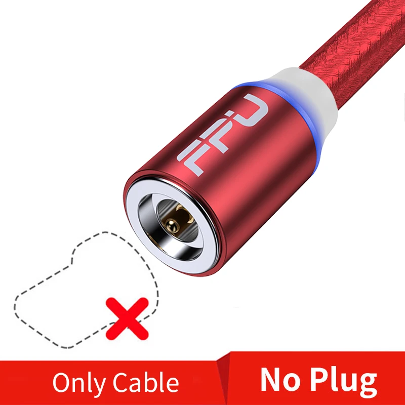FPU Магнитный Micro usb type-C кабель для быстрой зарядки iPhone, samsung, Xiaomi, Магнитный зарядный шнур для мобильного телефона Android 3 м - Цвет: No plug only cable