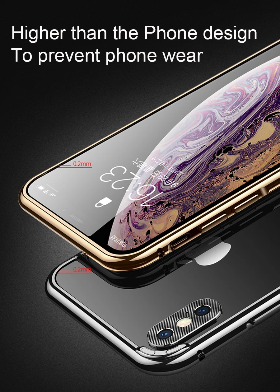 Чехол для iPhone X XS Max XR 7 8 6 6S Plus чехол Алюминиевый металлический объектив камеры телефона защитное кольцо и бампер противоударный чехол s