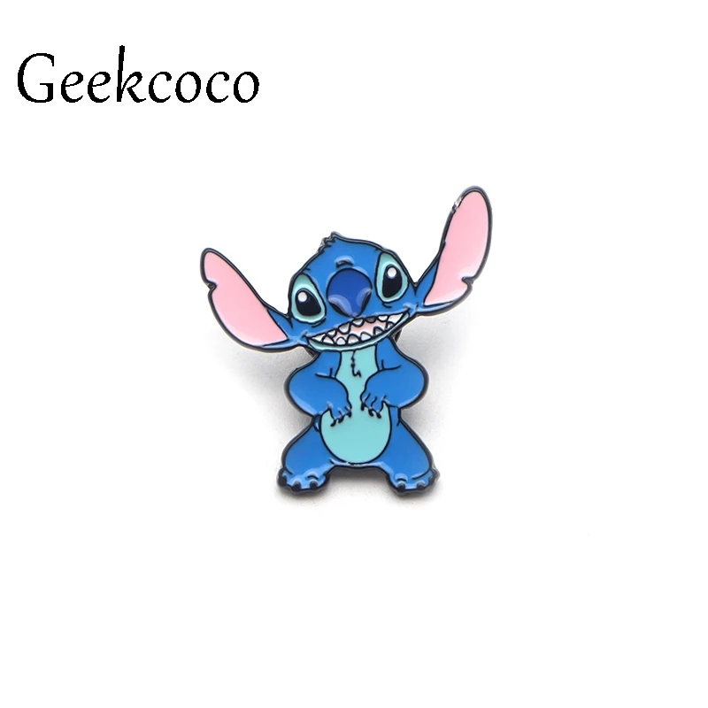 Stitch Lilo Jumba Jookiba цинковый сплав булавки для галстука значки para рубашка сумка Одежда Кепка рюкзак броши для обуви Значки украшения J0082 - Окраска металла: 4