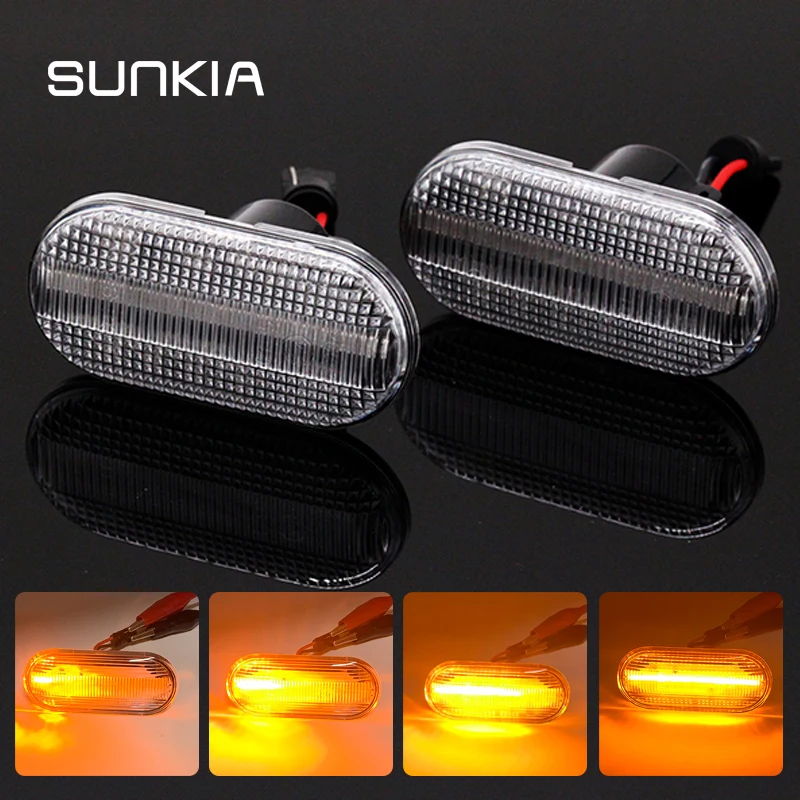 SUNKIA светодиодный боковой габаритный фонарь для Smart 453 FORTWO 2014 2018 без ошибок OEM вилка