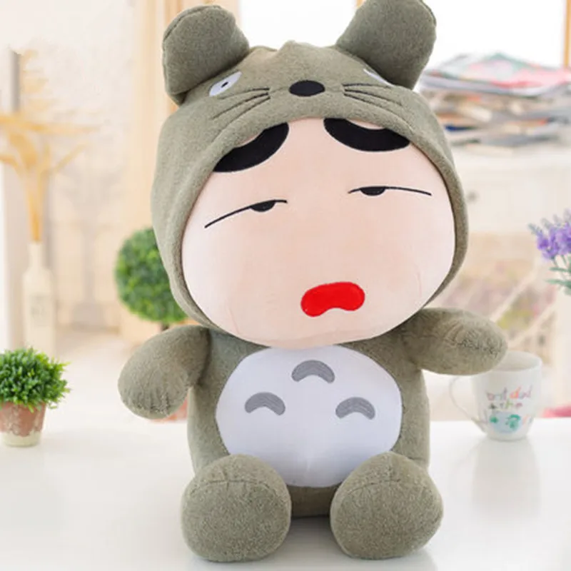 Розовый 35 см Высота 0,3 кг Crayon Shin-Chan плюш японского аниме шин-Чан Косплей totoro panda плюшевый милый набитый мягкий кукла детские игрушки - Цвет: Розовый