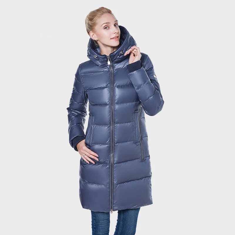 SnowClassic куртка женская camperas mujer abrigo invierno пальто женщин парка Icepeak толстые деталь украшения Европейский дизайн - Цвет: GBLUE