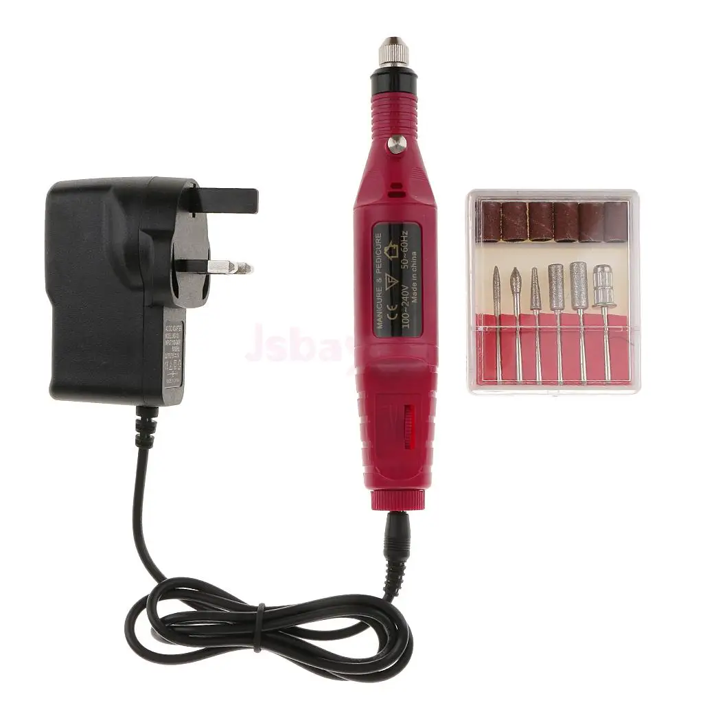 

Professional Salon Electric Nail Art File Drill Kit Manicure Pedicure Machine Set with UK Plug CE Certificated