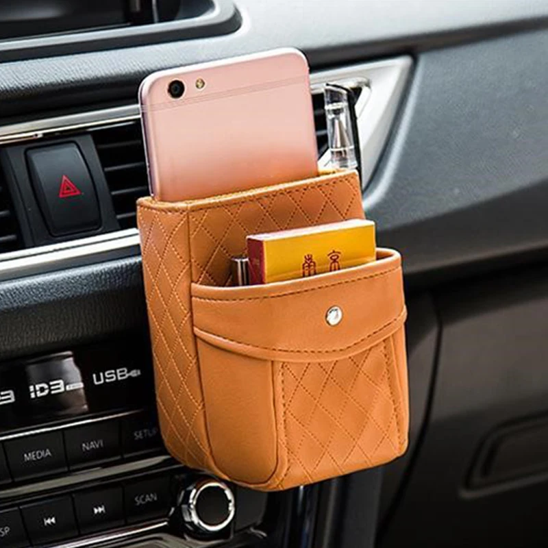 1 шт. автомобильный стильный кожаный ящик для хранения на выходе воздуха Renault Megane 2