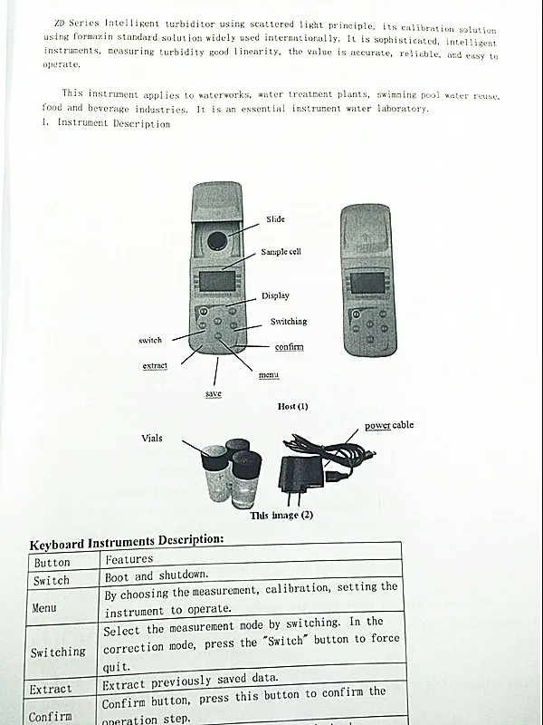 Портативный цифровой измеритель мутности электронный концентрации Montior