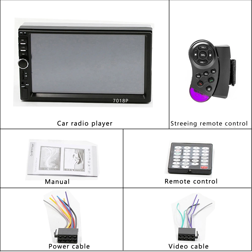 Camecho 2 din автомагнитола " HD сенсорный экран стерео Bluetooth FM приемник SD USB Aux вход MP5 плеер Поддержка камеры заднего вида