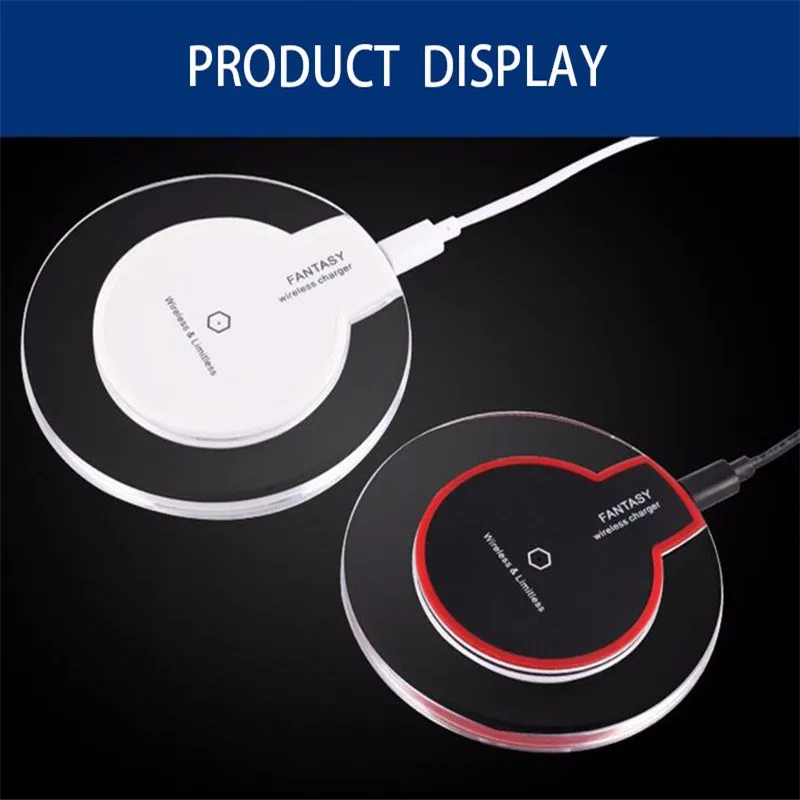 Белый/Красный Универсальный Кристалл Qi Беспроводное зарядное устройство для iPhone