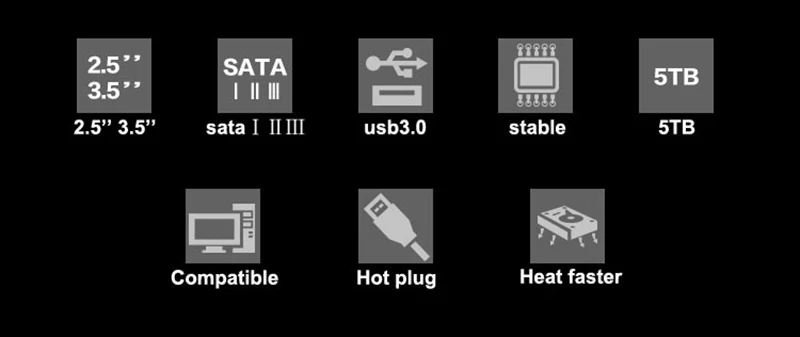 Отправка из России 1 отсек USB3.0 для sata hdd док-станция Горячая замена костюм для 2,5 ''3,5'' жесткий диск Док-станция для ПК ноутбука